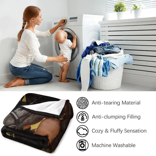 Miniatura 5 de D-Story Manta personalizada con fotos, manta de fotos personalizada con cualquier texto, manta de forro polar personalizada para cama, sofá