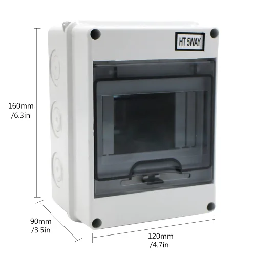 Miniatura 2 de Caja de protección de distribución con riel DIN IP65 ABS transparente cubierta transparente Power mcb caja de distribución para disyuntor