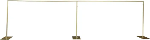 Miniatura 11 de CNCEST Kit de soporte para telón de fondo con base de acero, 10 x 10 pies, 10 x 20 pies, sistema de soporte de fondo de boda resistente, soporte