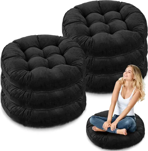 Miniatura 10 de Almohadas de suelo Jerify 22 x 22 Pulgadas Redondas Cuadradas Grandes Almohada de meditación para piso para aula Meditación para adultos Almohada