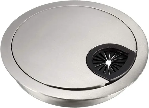 Miniatura 19 de uxcell Cubierta de agujero para cable, 2 pulgadas/1.969 in, aleación de zinc, para cable de escritorio, ojales, cubierta de agujero para oficina