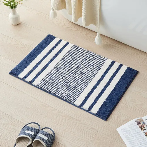 Miniatura 10 de CozeCube Tapetes de baño para baño antideslizantes, alfombras de baño de microfibra absorbente esponjosas lavables, alfombras de baño estéticas