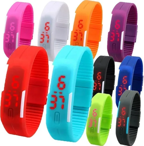 LEMONADE - Pack of 24 - Colorful Unisex Silicone Digital LED Wrist Bands for Kids - Best Birthday Return Gift Item