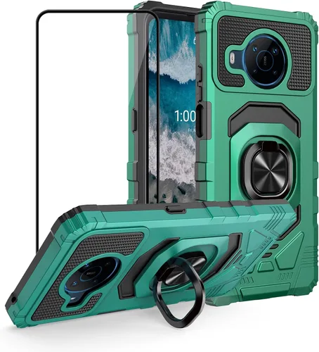 Miniatura 8 de Ailiber Funda para Nokia X100, Nokia X100 con protector de pantalla de vidrio templado, soporte de anillo para montaje magnético de automóvil, funda