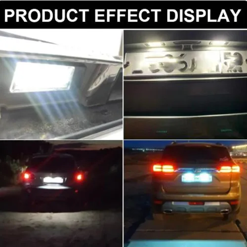 Miniatura 2 de BAKUGO 2 luces LED de matrícula para Nissan X-Trail T30 T31 Qashqai J10 J11 Primera P12 Pathfinder R51 Juke F15 para Benz W639 W906