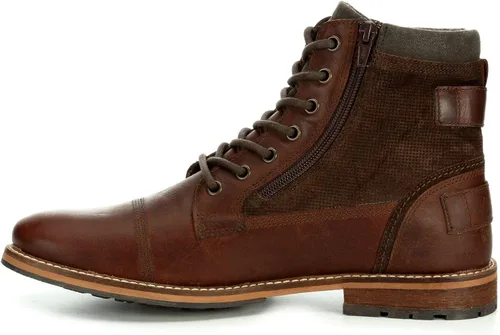 Miniatura 4 de Franco Fortini Dalton - Botas de combate resistentes de cuero con punta redonda para hombre