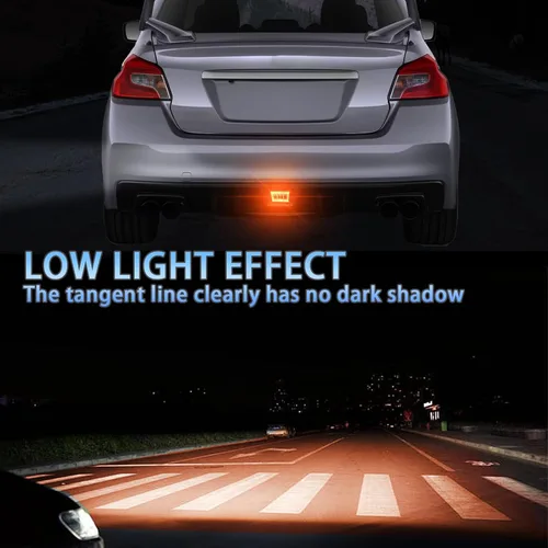 Miniatura 4 de JDM Luz Antiniebla Trasera con Lente Roja para Parachoques Funciona como Luz de Marcha, Luz de Freno, Luz de Reversa Compatible con Subaru WRX STI
