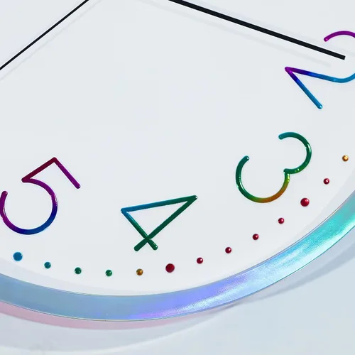 Miniatura 7 de Lafocuse Reloj de pared plateado fresco de 12 pulgadas para decoración de sala de estar, reloj de pared analógico silencioso funciona