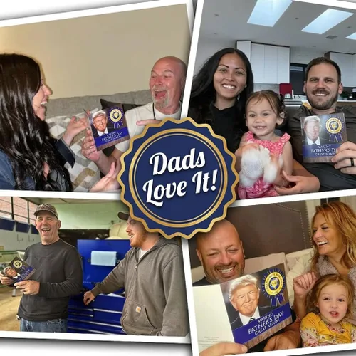 Miniatura 5 de Tarjeta con sonido para el día del padre de Donald Trump con sonido – Escucha la voz real de Trump, divertida tarjeta del día del padre para papá
