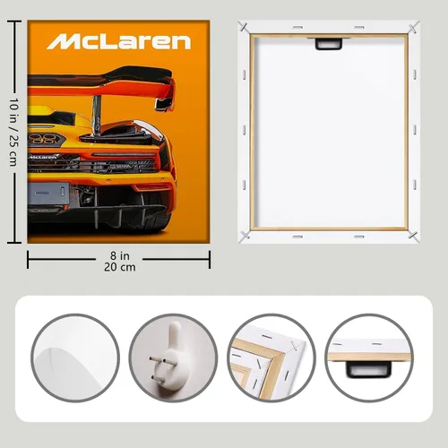 Miniatura 7 de Pósteres modernos de autos, superautos clásicos, impresiones artísticas de pared de Ferrari Lamborghini McLaren Pagani, pósteres de lienzo