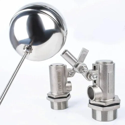 Miniatura 4 de Válvula de bola flotante de acero inoxidable 316 con puerto de 1/2 y 3/4 pulgadas, controlador automático de nivel de agua con rueda ajustable