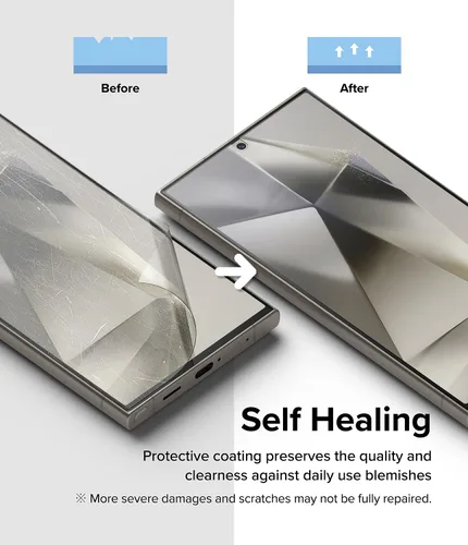 Miniatura 7 de Ringke Película doble fácil [protección de 4 capas] compatible con Samsung Galaxy S24 Ultra Protector de pantalla 5G, revestimiento de reparación