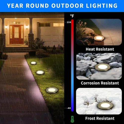 Miniatura 5 de Luces de suelo para exteriores de 5 W, voltaje de línea 110 V 120 V, iluminación impermeable de paisaje cableada, lámpara subterránea empotrada