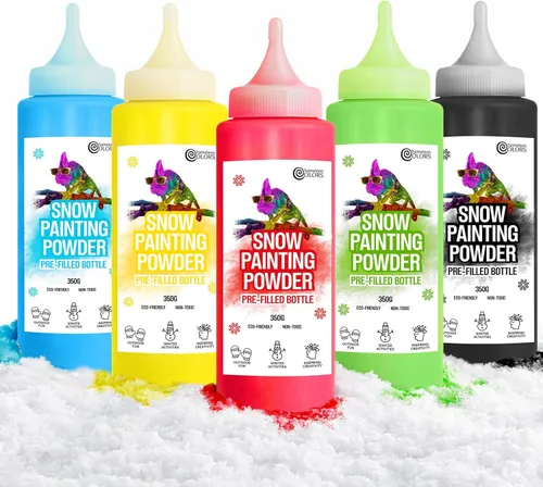 Kit de Pintura de Nieve Chameleon Colors - Paquete de 10 - 5 Colores Vibrantes - 5 Botellas de Pulverización - Kit de Arte y Manualidades para