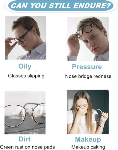 Miniatura 4 de Paquete de 60 almohadillas adhesivas antideslizantes para lentes RayBan Meta Wayfarer, almohadillas de nariz de silicona transparente para Ray-Ban