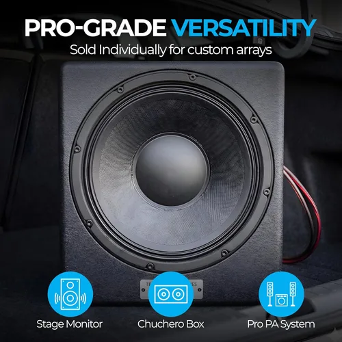 Miniatura 7 de Massive Audio MC12II - Altavoz de rango medio de 12 pulgadas 400 W RMS / 800 W máximo, 8 ohmios, controlador de audio profesional SPL alto, voz