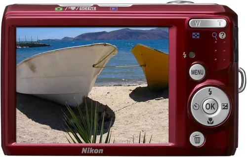 Miniatura 2 de Nikon Coolpix L20 - Cámara digital de 10MP con zoom óptico de 3.6 y LCD de 3 pulgadas, color rojo oscuro