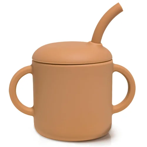 Miniatura 11 de Vaso de silicona con popote para bebés de 6 meses en adelante, 6 onzas, libre de BPA, taza de entrenamiento de silicona de grado alimenticio