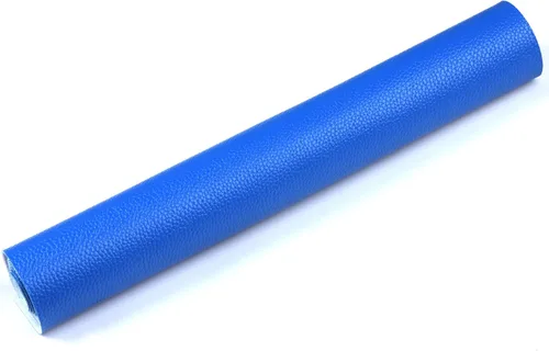 Miniatura 3 de HGUAN Sábanas de piel sintética de color sólido de 12 x 53 pulgadas, muy adecuadas para hacer aretes de cuero, lazos y proyectos de bricolaje (azul)