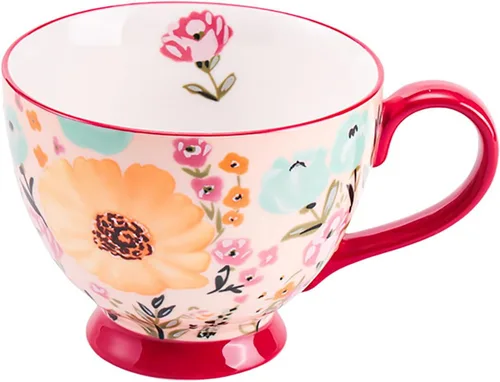 Miniatura 10 de Taza de Café de Cerámica Grande Hecha a Mano de Otoño (600ml) Linda Taza Vintage de Cereales con Flores para Otoño Taza Acogedora para Regalo