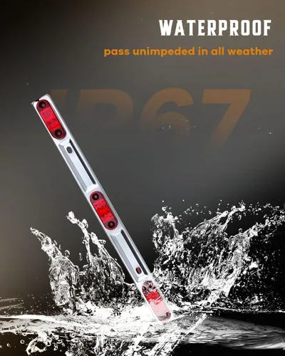 Miniatura 7 de cciyu Barra de luz trasera para remolque de 15" Pulgadas con 9 LED, 3 luces rojas, barra indicadora de señalización de identificación ID, tira LED