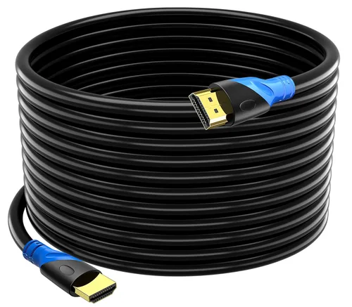 cable HDMI 4K de 50 pies (HDMI 2.0, 18 Gbps) de ultra alta velocidad con conectores chapados en oro, cable HDMI Ethernet, HDMI 4K@60 HZ 2K 1080P 3D