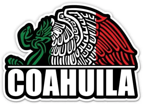 Coahuila Mexico MX Bandera Vinilo Pegatina - Teléfono de Coche - 3"