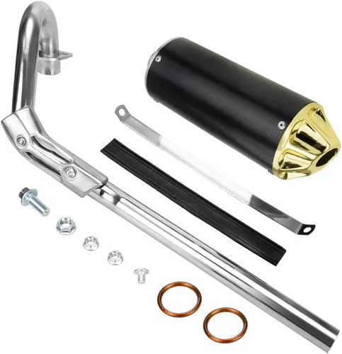 Miniatura 10 de FVRITO Kit de Ensamblaje de Tubo Silenciador de Escape para 70cc 90cc 110cc 125cc CRF50 XR50 SSR SR110 Roketa Taotao DB14 DB10 X-PRO DB-X20 SDG Rojo