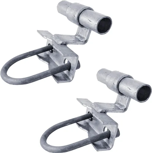 Miniatura 6 de Jake Sales Soporte de riel para puerta rodante/deslizante - Montaje en pared: para tubería de riel de 1-5/8" [parte trasera plana]