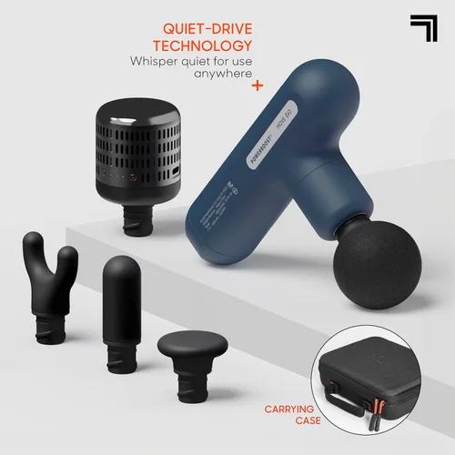 Miniatura 4 de Sharper Image Pistola de masaje de percusión de tejido profundo, Powerboost Move Evo, masajeador de mano recargable para calor y frío, 4 velocidades
