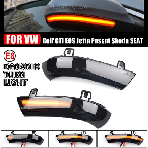 Miniatura 5 de Indicador de señal de giro de espejo lateral, luz LED secuencial dinámica para VW Golf 5 GTI V Jetta MK5 Passat B6 B5.5 Eos R32 Rabbit, luz