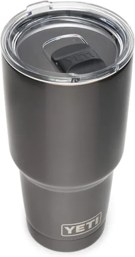 Miniatura 12 de YETI Rambler - Vaso aislado al vacío de acero inoxidable de 30 onzas con tapa MagSlider azul (Offshore Blue)