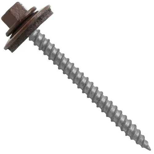Miniatura 41 de 12 tornillos para techos de metal gris ABC de 2-1/2 pulgadas, cabezal de arandela hexagonal, arranque automático/roscado, arandela EPDM. 1 bolsa