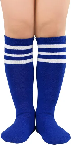 Zando Calcetines de fútbol para niños, transpirables, hasta la rodilla, sin costuras, calcetines de béisbol para niños pequeños, calcetines de tubo