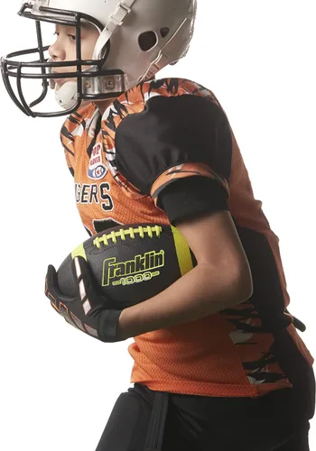 Miniatura 7 de Franklin Sports Youth + Adult Footballs - Extra Grip 1000 Official Size, Junior + Pee Wee Kids - 1 + 12 Packs Negro/Óptico
