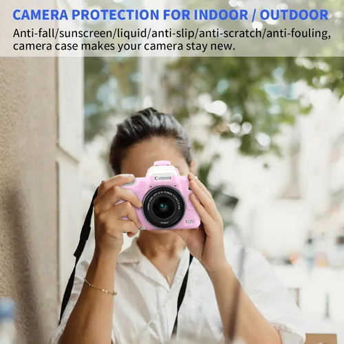 Miniatura 5 de Easy Hood Funda para Cámara para Canon EOS M50/M50 Mark II Cámara Digital, Funda de Silicona Suave Anti-Rayones Cubierta Protectora de Carcasa Rosa