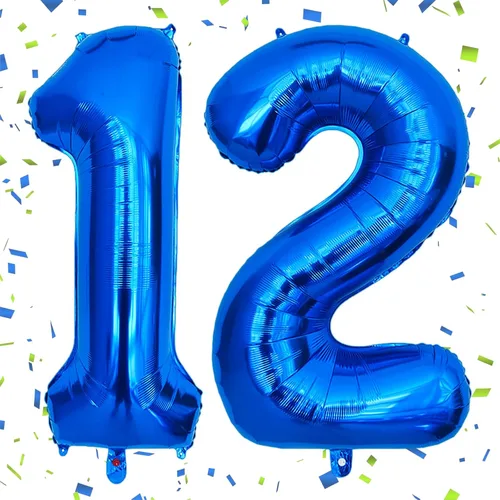 Miniatura 24 de Globos grandes de 40 pulgadas de números del 0 al 9, globos numéricos para decoración de fiesta de cumpleaños, globos de helio de aluminio