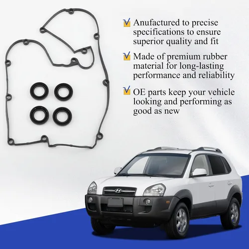 Miniatura 5 de X4XZ Junta de Tapa de Válvulas con Sellos de Bujía para Hyundai Elantra 03-12/Tiburon 03-08/para Tucson 05-09 para Kia Spectra 04-09/Spectra5