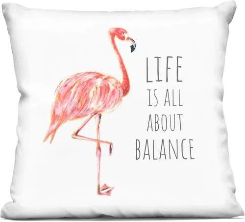 Miniatura 9 de Stupell Industries Flamingo - Almohada con estampado de bolsa de playa para interiores, 18 x 18 pulgadas, color rosa