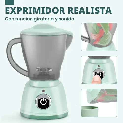 Miniatura 3 de Juego de juguetes de electrodomésticos de cocina con cafetera, mezcladora, tostadora, licuadora, juego de cocina para niños, accesorios de cocina