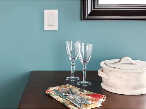 Miniatura 5 de Lutron Claro - Placa de pared de 1 banda (paquete de 6) CW-1-AL-6 almendra
