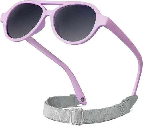 Miniatura 10 de RIVBOS RBK068 - Gafas de sol polarizadas UV400 para bebé, marco suave con correa segura para bebés y recién nacidos (0-24 meses)