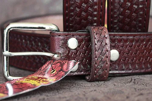Miniatura 2 de HILASON Cinturón de cuero para pistola, hecho a mano, oculto, puntada de transporte