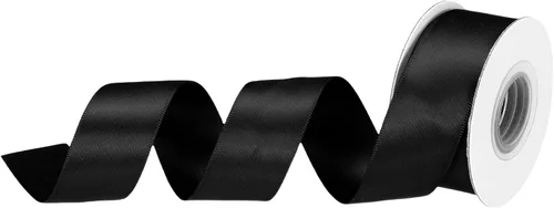 Miniatura 240 de MECCANIXITY Cinta de satén de 3/8 pulgadas de 50 yardas, de grogrén, de seda sólida, fina para ramo de boda, para regalo del día de San Valentín