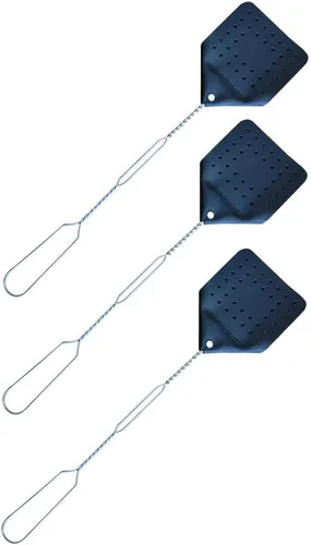 Miniatura 12 de Juego de matamoscas de cuero (1 paquete) – Matamoscas de 17 pulgadas hecho por los Amish con paleta de cuero real – Matamoscas multipaquete
