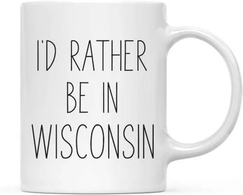Miniatura 45 de Andaz Press Taza de café de 11 onzas, regalo con texto en inglés "I'd Rather Be in Alabama", 1 paquete, para estudiar en el extranjero, regalo