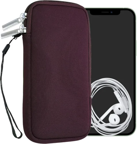 Miniatura 49 de kwmobile Funda universal para teléfono tamaño XS - 3,5/4 pulgadas - Funda de neopreno para teléfono inteligente con cremallera - Funda impermeable