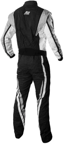 Miniatura 3 de Traje de automovilismo, marca K1 Race Gear, modelo Victory, clasificación 3,2a/1 por SFI, XXS, Negro/Blanco/Gris