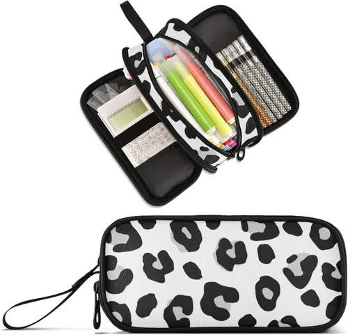 Miniatura 12 de Estuche para lápices de gran capacidad de los años 80 y 90, bolsa para lápices, oficina, escuela, bolsa grande para bolígrafos con almacenamiento