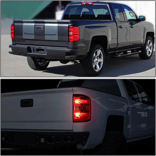 Miniatura 7 de MOCW Luz trasera derecha compatible con Chevrolet Silverado 1500 2500 HD 3500HD 2014-2018, GMC Sierra 3500 HD 2014-2018, luces traseras de freno